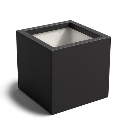 GARDRA Polyester plantenbak 50x50x50 cm - Zwartgrijs (RAL 7021) - Doika - Plantenbak - GARDRA -  - DOIKA-Ap-2-RAL-7021