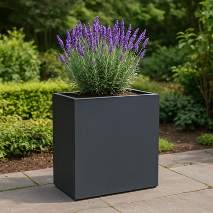 GARDRA Polyester plantenbak 70x30x67 cm - Zwartgrijs (RAL 7021) - Doika - Plantenbak - GARDRA -  - DOIKA-BP-29-RAL-7021