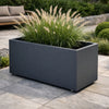 GARDRA Polyester plantenbak met wielen 100x50x50 cm - Zwartgrijs (RAL 7021) - Doika - Plantenbak - GARDRA -  - 