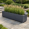 GARDRA Polyester plantenbak met wielen 200x40x40 cm - Zwartgrijs (RAL 7021) - Doika - Plantenbak - GARDRA -  - GARDRA Polyester plantenbak met wielen 200x40x40 cm - Zwartgrijs (RAL 7021)