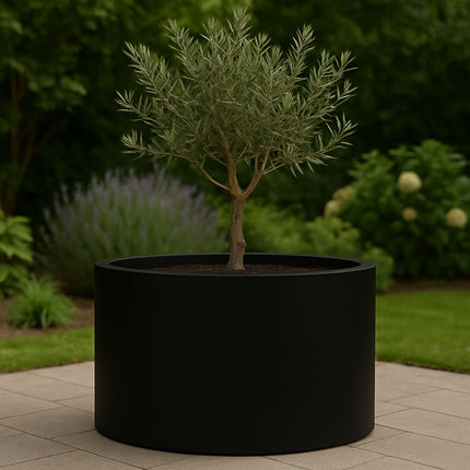 GARDRA Polyester plantenbak Ø 100x60 cm - Gitzwart (RAL 9005) - Doika - Plantenbak - GARDRA -  - DOIKA-FP-3 9005