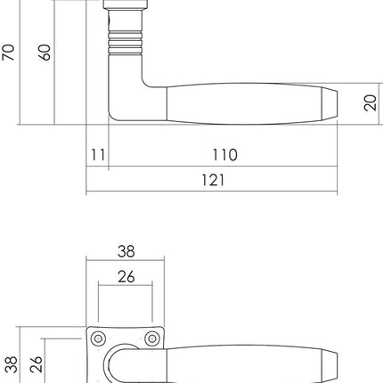 Intersteel Deurbeslag set toiletslot 63/8 rvs met deurkruk Ton basic en WC - sluiting nikkel mat - Doika - Deurbeslag sets - Intersteel - 8714186634981 - 19,023,799