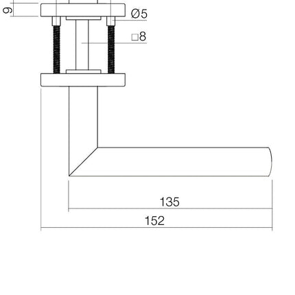 Intersteel Deurbeslag set toiletslot 63/8mm wit met deurkruk Lisa/90° basic en WC - sluiting rvs - Doika - Deurbeslag sets - Intersteel - 8714186634561 - 35,124,099