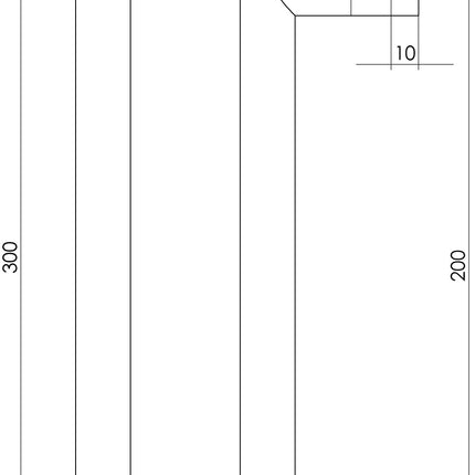 Intersteel Deurgreep T - model Ø 20 mm – 300 mm mat zwart - Doika - Deurgrepen - Intersteel - 8714186443255 - 23,432,401