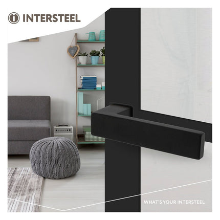 Intersteel Deurkruk Amsterdam met minimalistische rozet - Doika - Deurkrukken op rozet - Intersteel - 8714186518793 - 23,092,202