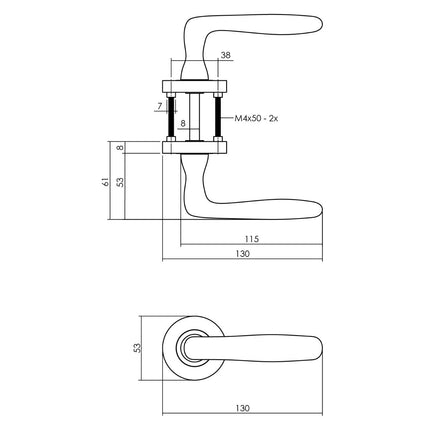 Intersteel Deurkruk Bjorn op ronde rozet ø52x10 mm wit - Doika - Deurkrukken op rozet - Intersteel - 8714186493984 - 27,169,202