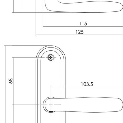 Intersteel Deurkruk Bjorn op schild blind nikkel mat - Doika - Deurkrukken op schild - Intersteel - 8714186168004 - 19,169,211