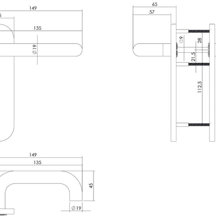 Intersteel Deurkruk Rond brandvertragend 9mm op kortschild blind rvs - Doika - Deurkrukken op schild - Intersteel - 8714186121085 - 35,077,511