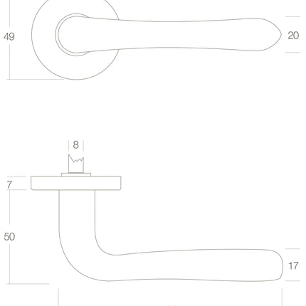 Intersteel Deurkruk Saturnus op rozet messing gelakt - Doika - Deurkrukken op rozet - Intersteel - 8714186090589 - 13,019,802