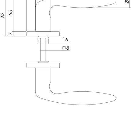 Intersteel Deurkruk Sigaar op rozet messing gelakt - Doika - Deurkrukken op rozet - Intersteel - 8714186068243 - 13,019,902