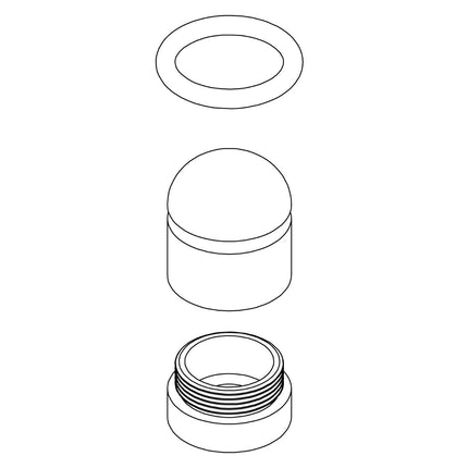 Intersteel Deurstop met ring messing gelakt - Doika - Deurstoppers - Intersteel - 8714186055960 - 13,442,000