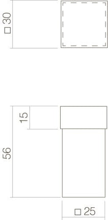 Intersteel Deurstop vierkant universeel rvs geborsteld - Doika - Deurstoppers - Intersteel - 8714186127025 - 35,442,110