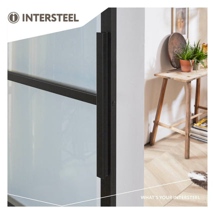 Intersteel DIY - schuifdeur Cubo zwart incl. transparant glas 2350x980x28mm + zwart ophangsysteem Basic - Doika - DIY - schuifdeuren - Intersteel - 8714186527221 - 23,491,102