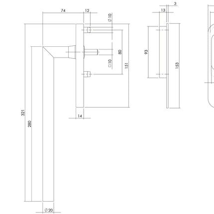 Intersteel Hef - /schuifdeurbeslag hoek blind rvs geborsteld - Doika - Hef - en schuifdeurbeslag - Intersteel - 8714186083925 - 35,450,060