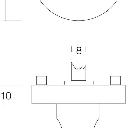 Intersteel Knop op rozet ø52x10mm zwart - Doika - Knoppen op rozet - Intersteel - 8714186470688 - 23,212,600