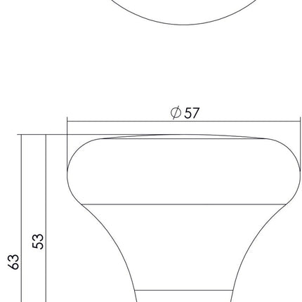 Intersteel Knopkruk Paddenstoel op rozet met ring rvs geborsteld - Doika - Knopkrukken - Intersteel - 8714186059197 - 35,061,002