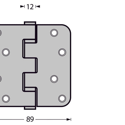 Intersteel Kogellagerscharnier afgerond tot 70 kilo mat zwart - Doika - Scharnieren - Intersteel - 8714186434093 - 23,462,540