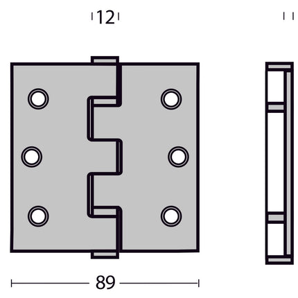 Intersteel Kogellagerscharnier recht tot 70 kilo mat zwart - Doika - Scharnieren - Intersteel - 8714186434086 - 23,462,510