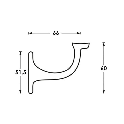 Intersteel Leuninghouder opschroevend hol zadel nikkel - Doika - Leuninghouders - Intersteel - 8714186126264 - 18,724,521