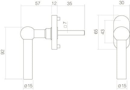 Intersteel Raamkruk L - vorm rvs geborsteld - Doika - Raamkrukken - Intersteel - 8714186112649 - 35,615,630