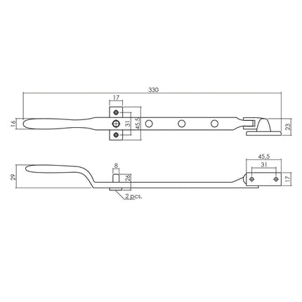 Intersteel Raamuitzetter met stelpennen zwart - Doika - Raamuitzetters - Intersteel - 8714186508695 - 23,561,480