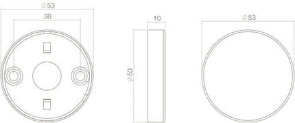 Intersteel Rozet blind mat zwart - Doika - Rozetten - Intersteel - 8714186402412 - 23,341,019