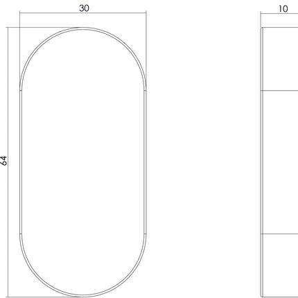 Intersteel Rozet ovaal verdekt rvs geborsteld 10 mm - Doika - Rozetten - Intersteel - 8714186047644 - 35,341,719