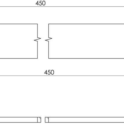 Intersteel Schuifdeursysteem – tussenrail 45 cm mat zwart - Doika - Schuifdeursystemen - Intersteel - 8714186450970 - 23,450,113