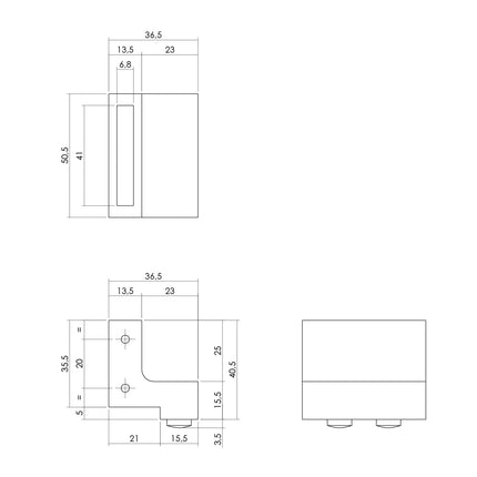 Intersteel Set van 2 stoppers tbv schuifdeursysteem, incl. bevestiging, mat zwart - Doika - Schuifdeursystemen - Intersteel - 8714186443460 - 23,450,107