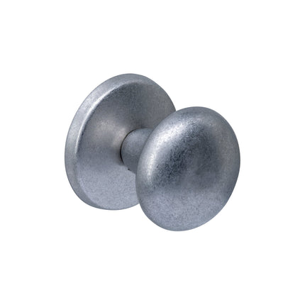 Intersteel Voordeurknop paddenstoel ø58mm op achterplaat ø66mm éénzijdige montage rvs getrommeld - Doika - Voordeurknoppen - Intersteel - 8714186696491 - 34,393,036