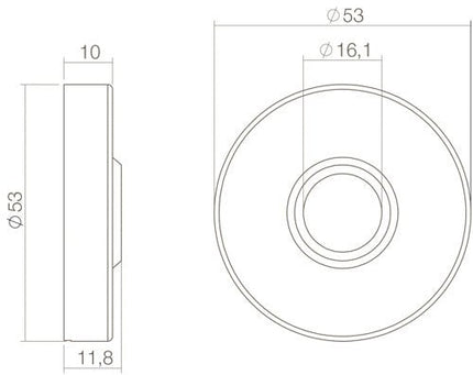 Intersteel Voordeurset veiligheidsbeslag SKG*** rond rozet rvs zwart met kerntrekbeveiliging - Doika - Voordeurbeslag set - Intersteel - 8714186540084 - 23,405,735