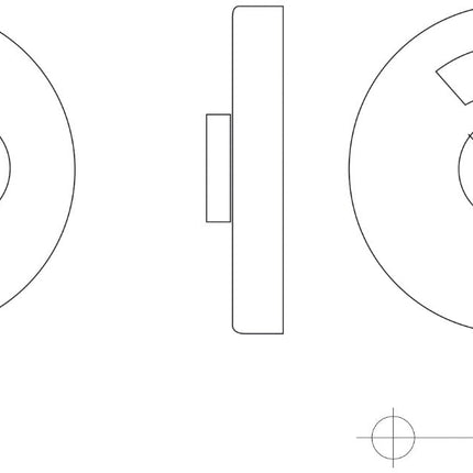 Intersteel WC - sluiting 8mm rond plat verdekt rvs - Doika - Rozetten - Intersteel - 8714186052990 - 35,341,360