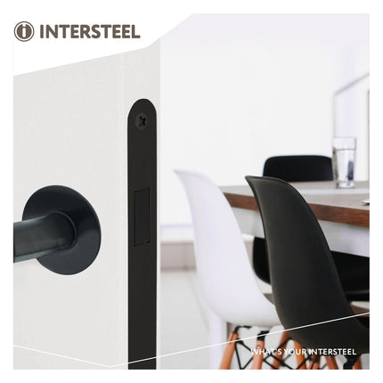 Intersteel Woningbouw magneet klavier dag - en nachtslot 55mm, voorplaat afgerond zwart - Doika - Woningbouwsloten - Intersteel - 8714186463246 - 94,957,224