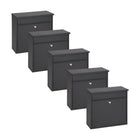 Practo Garden Brievenbussen Toronto mat zwart | Set van 5 stuks - Doika - Brievenbusset - Practo Garden -  - 5 stuks van B403AN