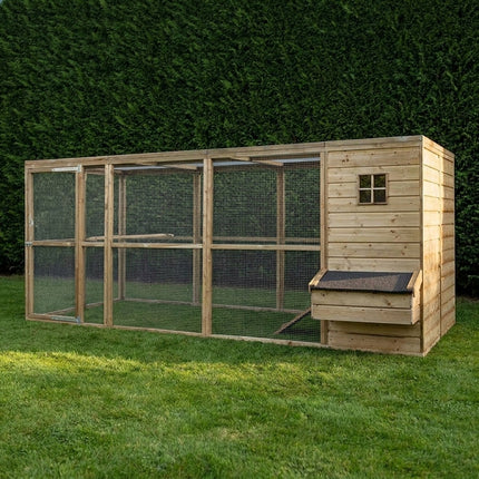 Kippenhok Luuk 448 x 179 x 183 cm -  Geïmpregneerd hout