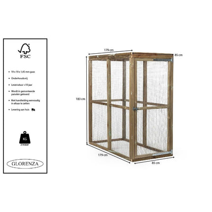 Ren Wam 85 x 179 x 183 cm - Geïmpregneerd hout - Doika - Ren - Glorenza - 8720094051123 - 8720094051123