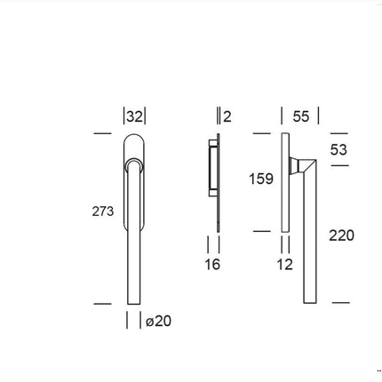 Shuffle SDG Toledo B Dubbel PC69 Zwart - Doika - Hefschuifdeurbeslag - Shuffle - 8717727182132 - 62073270