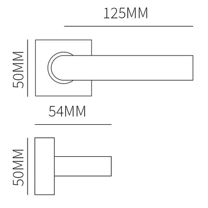 Shuffle Voordeurset vierkant met quadro exc. & briefplaat inox - Doika - Voordeurset - Shuffle - 8717727166644 - N1900650