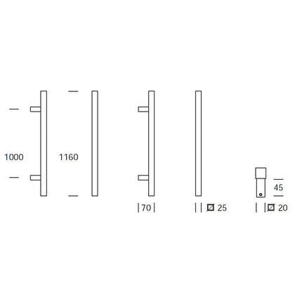 Shuffle Voordeurset vierkant met Toronto 1160 inox - Doika - Voordeurset - Shuffle - 8717727199475 - N1902860