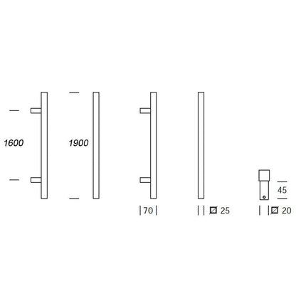 Shuffle Voordeurset vierkant met Toronto 1900 inox - Doika - Voordeurset - Shuffle - 8717727199482 - N1902870