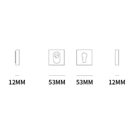 Shuffle Voordeurset vierkant met Toronto 1900 inox - Doika - Voordeurset - Shuffle - 8717727199482 - N1902870