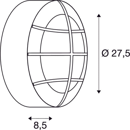 SLV Buitenlamp BULAN GRID IP55 Wit - Doika - Buitenverlichting - SLV - 4024163110945 - 229081