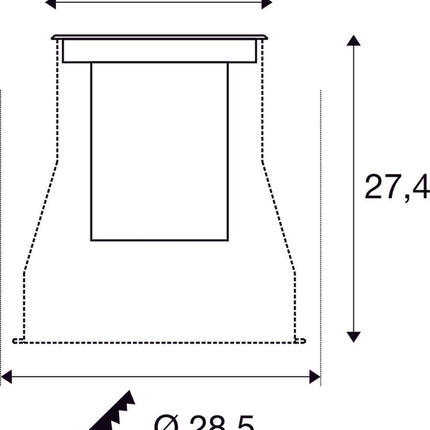 SLV Buitenlamp DASAR® L IP65/IP67 Zwart - Doika - Buitenverlichting - SLV - 4024163275347 - 1007244