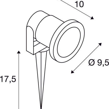 SLV Buitenlamp NAUTILUS 10 IP65 Grijs - Doika - Buitenverlichting - SLV - 4024163096836 - 227418