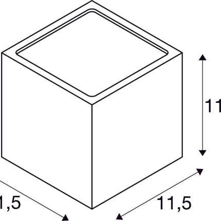 SLV Buitenlamp SITRA CUBE IP44 Antraciet - Doika - Buitenverlichting - SLV - 4024163112512 - 232535