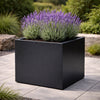 Vierkante aluminium plantenbak 60x60x60 cm - Gitzwart (RAL 9005) - Doika - Plantenbak - Geroba -  - Quadrus3