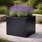 Vierkante aluminium plantenbak 60x60x60 cm - Gitzwart (RAL 9005) - Doika - Plantenbak - Geroba -  - Quadrus3