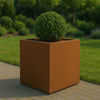 Vierkante cortenstalen plantenbak met bodem 80x80x80 cm - Doika - Plantenbak - Geroba -  - QuadraB6
