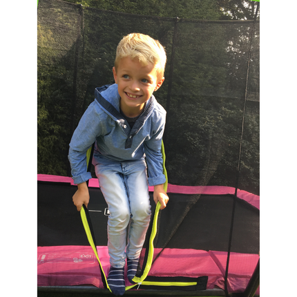 EXIT Silhouette inground trampoline 244x366cm met veiligheidsnet - groen