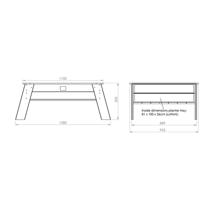 EXIT Aksent kweektafel XL - Doika BV - Kweektafels - EXIT Toys - 8718469465903 - 52.15.06.00